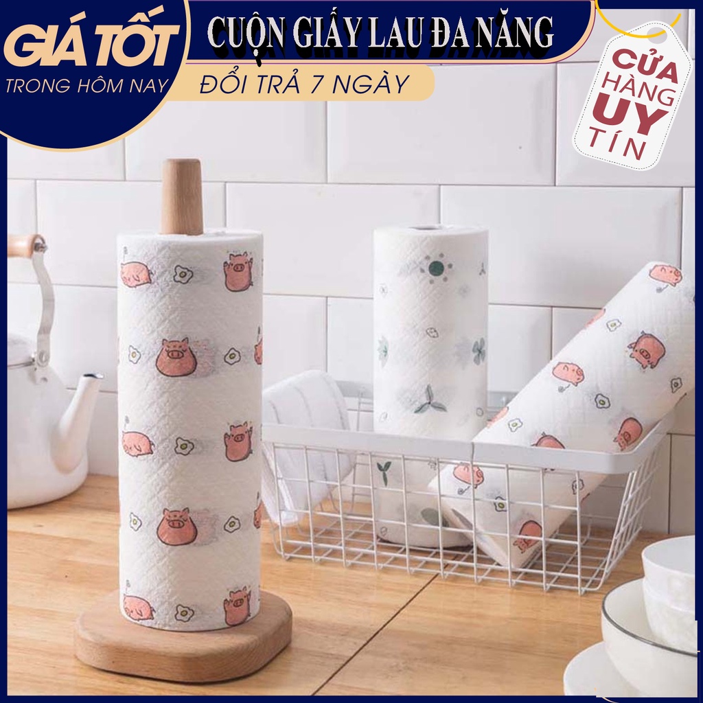 Cuộn khăn lau đa năng tái sử dụng, khăn lau bếp siêu rẻ