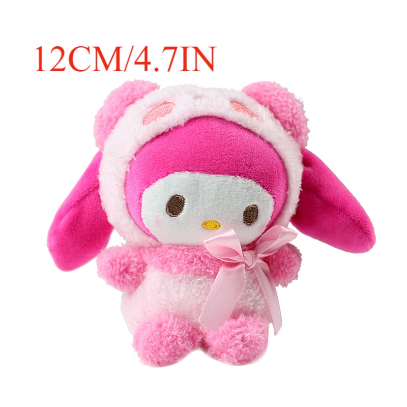 10cm Sanrio Plush Stuffed Toys  Animation Kuromi Cartoon Key Chain Decorations girl gift