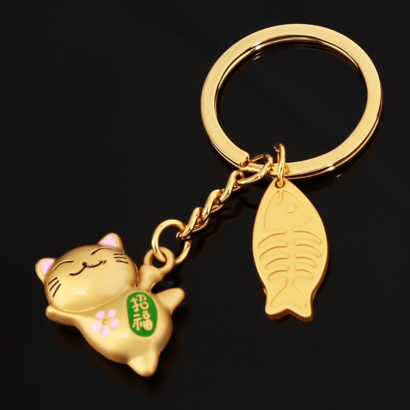 Móc Khóa Hình Mèo May Mắn Dễ Thương