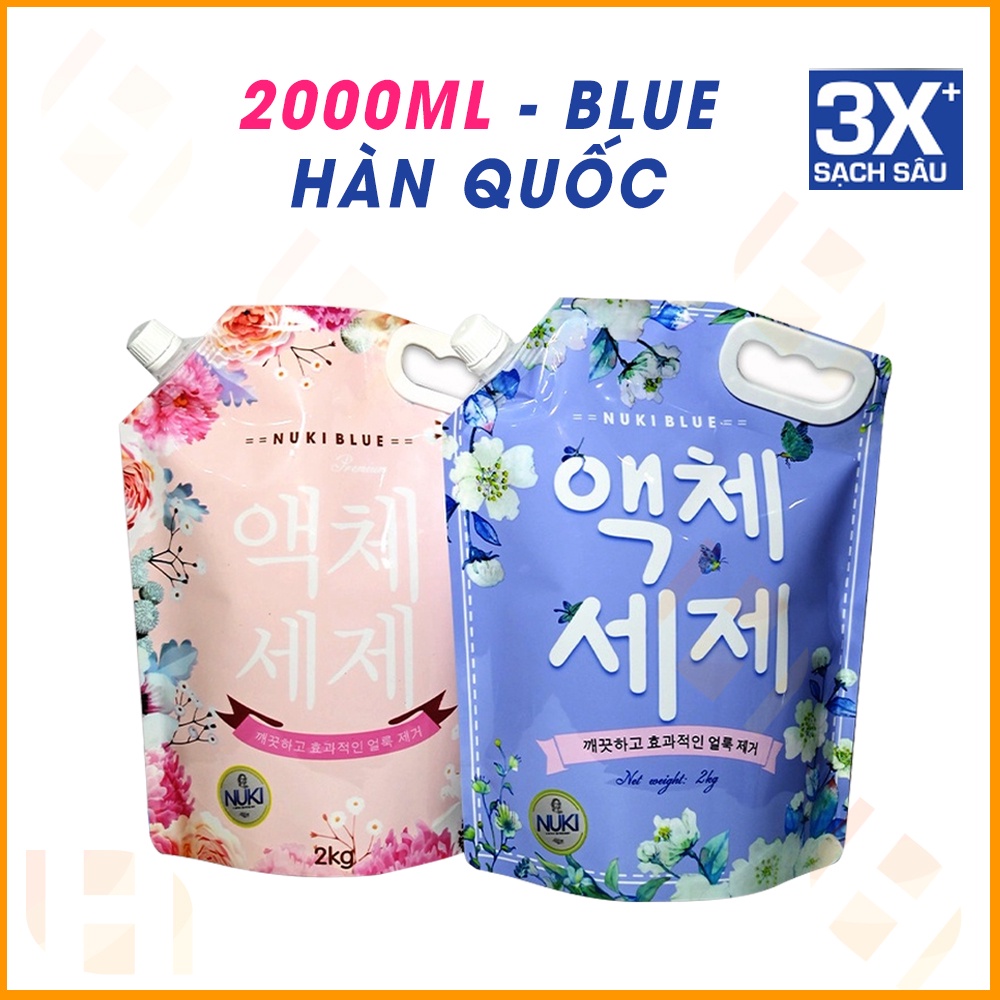 Nước Giặt Blue 2000ml Hương Thảo Mộc Sản Xuất Theo Công Nghệ Hàn Quốc An Toàn Cho Gia Đình Bạn