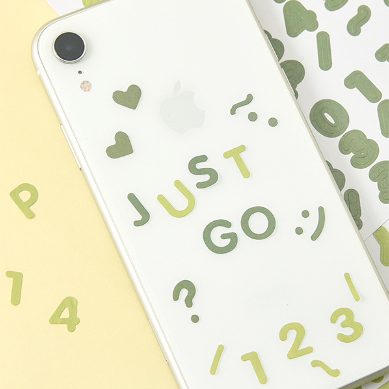 PeachSticker Dán Trang Trí Sổ Tay/Điện Thoại/Album DIY Hình Chữ Cái Và Số Nhiều Màu Dễ Thương