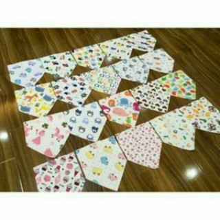 Combo 10 khăn yếm cotton 2 lớp cho bé