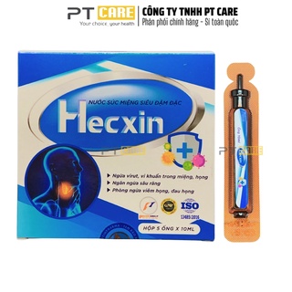 PT CARE | 01 Ống Nước Súc Miệng Hecxin Chlorhexidine (CHX) Ngừa Viêm Nướu, Viêm Họng, Viêm Amidan 10ml/500ml