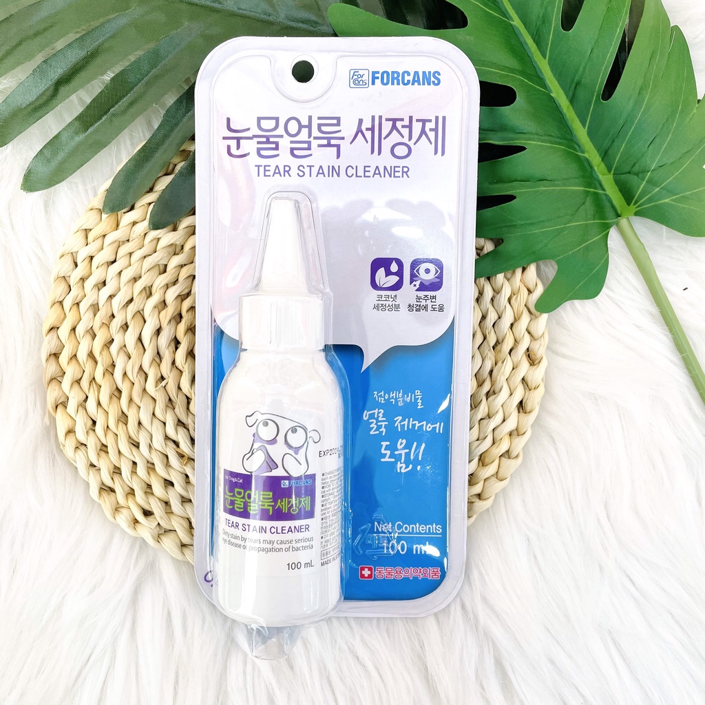 Forcans Dung dịch làm sạch mắt Hàn Quốc 100ml cho chó mèo