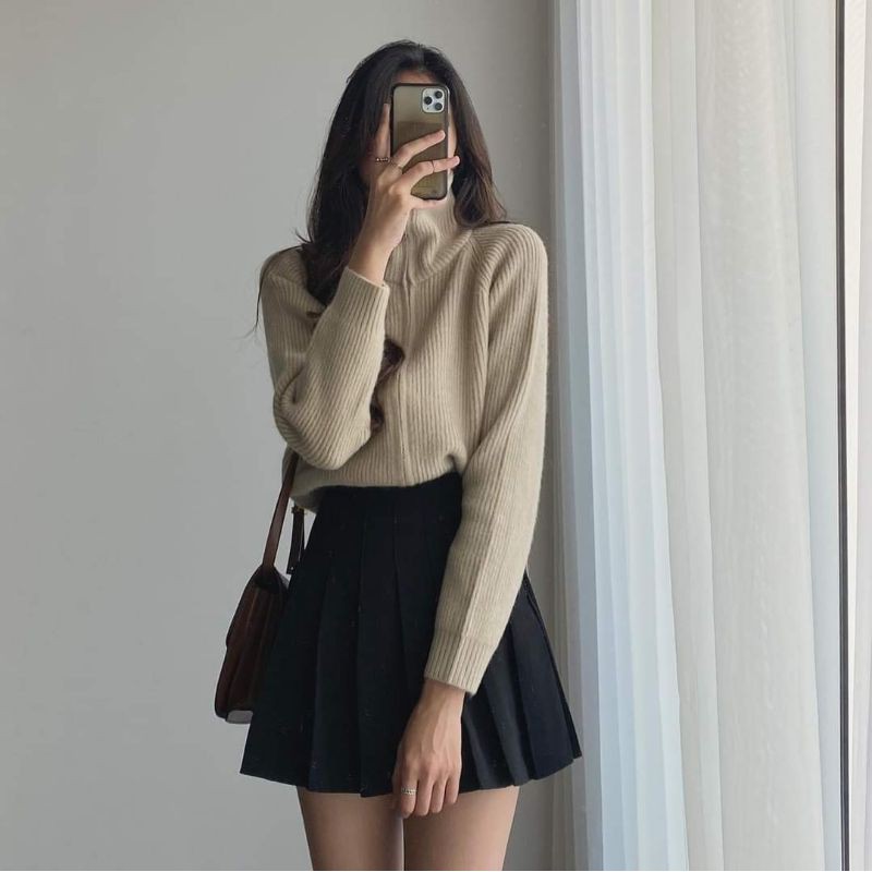 CHÂN VÁY DẠ XẾP LY CÓ QUẦN BÊN TRONG HÀNG QC L1 | BigBuy360 - bigbuy360.vn