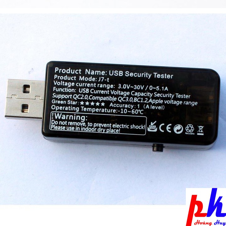 USB 7-t thiết bị đo dòng test sạc điện thoại