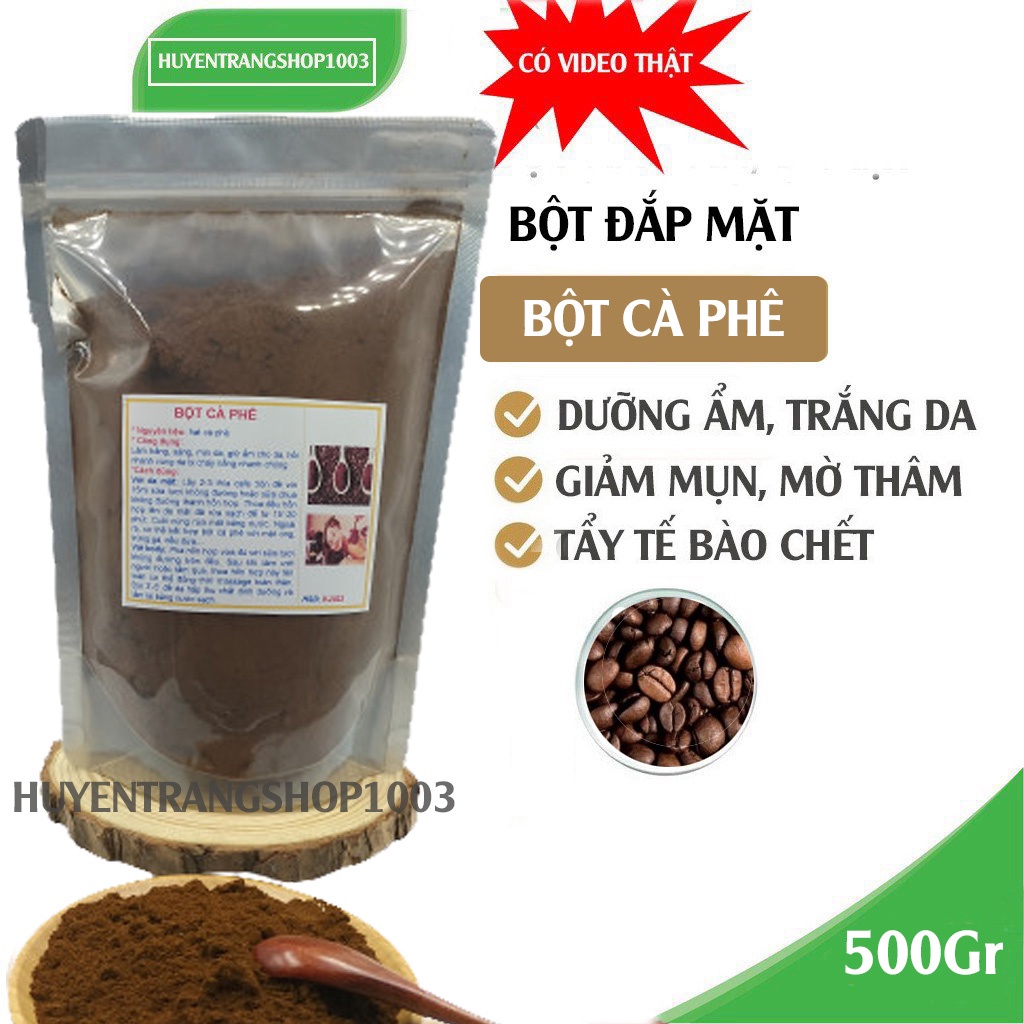 500g bột cà phê nguyên chất tẩy da chết trắng da mỹ phẩm handmade