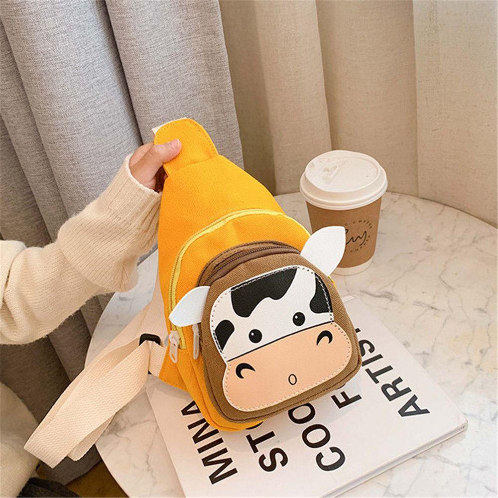 Túi Trẻ Em KENT1 Túi Đeo Chéo Hình Bò Sữa Thắt Nơ Dễ Thương Mới