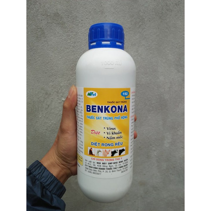 THUỐC SÁT TRÙNG BENKONA TRỊ NẤM CHO GIÁ THỂ HOA LAN 1000ml