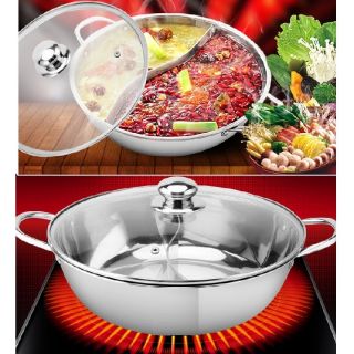 Nồi lẩu inox 2 ngăn 32cm