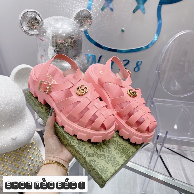 Sandal giọ gc tag đồng gót vuông fullbox