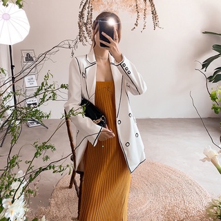 [ ORDER ] Đầm dây dài lụa satin ánh kim xếp ly