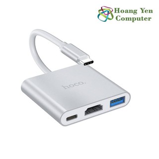 Cáp Type C ra HDMI Hoco HB14 (Type C ra HDMI + USB + Type C) - BH 12 Tháng - Hoàng Yến Computer