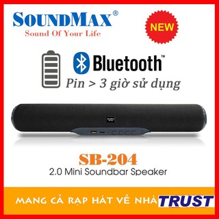 Loa thanh Soundbar Bluetooth kiêm di động SoundMax SB204 - Chính hãng mới 100%