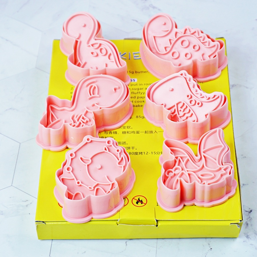 Khuôn bánh cookie quy 3D khủng long, peppa pig, ngựa pony họa tiết dễ thương
