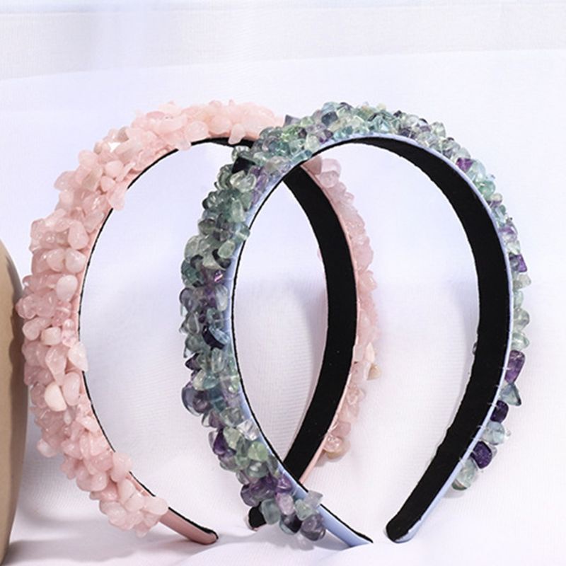 Flgo Băng Đô Đính Đá Nhỏ Nhắn Nhiều Màu Sắc Phong Cách Baroque Cho Nữ