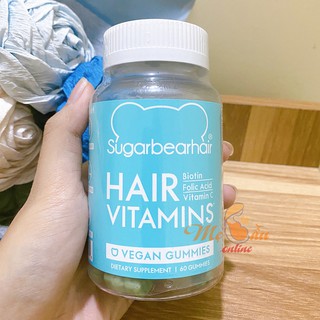 Kẹo Sugar Bear Hair Vitamins - Kẹo gấu mọc tóc Mỹ 60v