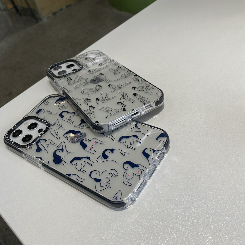 Ốp Điện Thoại Trong Suốt Vẽ Phác Thảo Nghệ Thuật Cho iPhone 15 14 13 12 11 Pro Max Mini X XS XR 6 6s 7 8 Plus