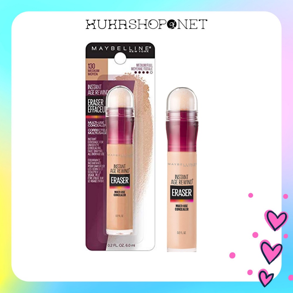 [Chính hãng] Bút che khuyết điểm Maybelline Instant Age Rewind Eraser Multi-Use Concealer SPF 30 che phủ hoàn hảo (6ml)