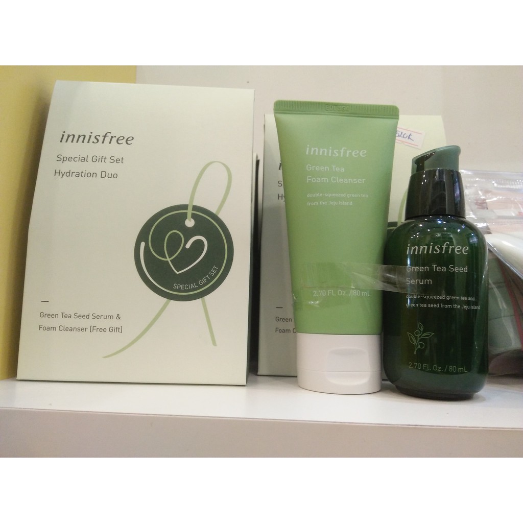 Bộ dưỡng trà xanh Innisfree Green Tea Seed Serum Special Gift Set (2 Items)