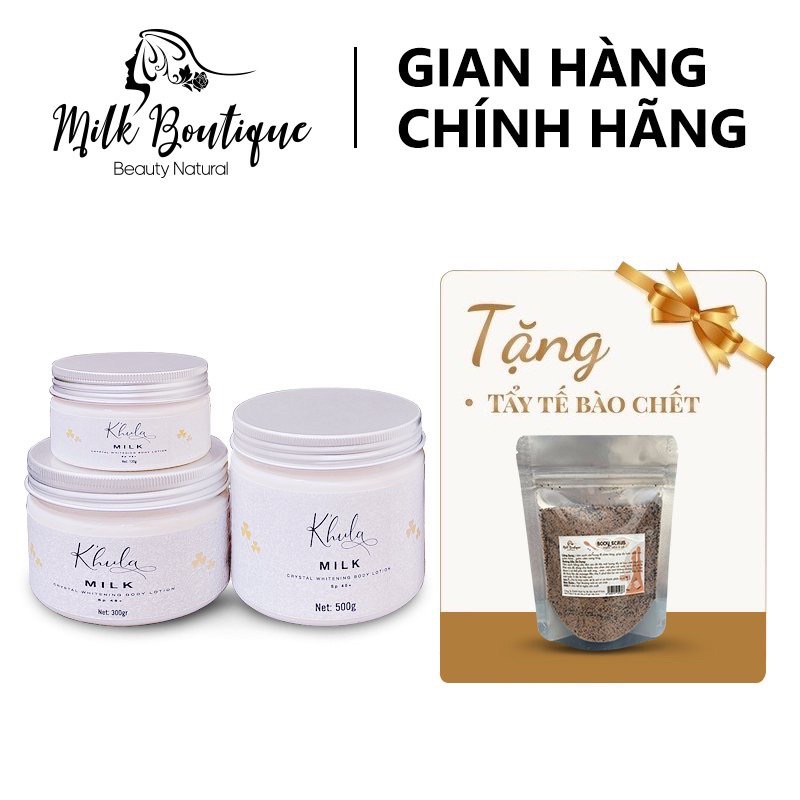 Kem dưỡng trắng da body K'HULA MILK, không bết rít, không lộ vân kem, hàng chính hãng Huyền Milk Boutique