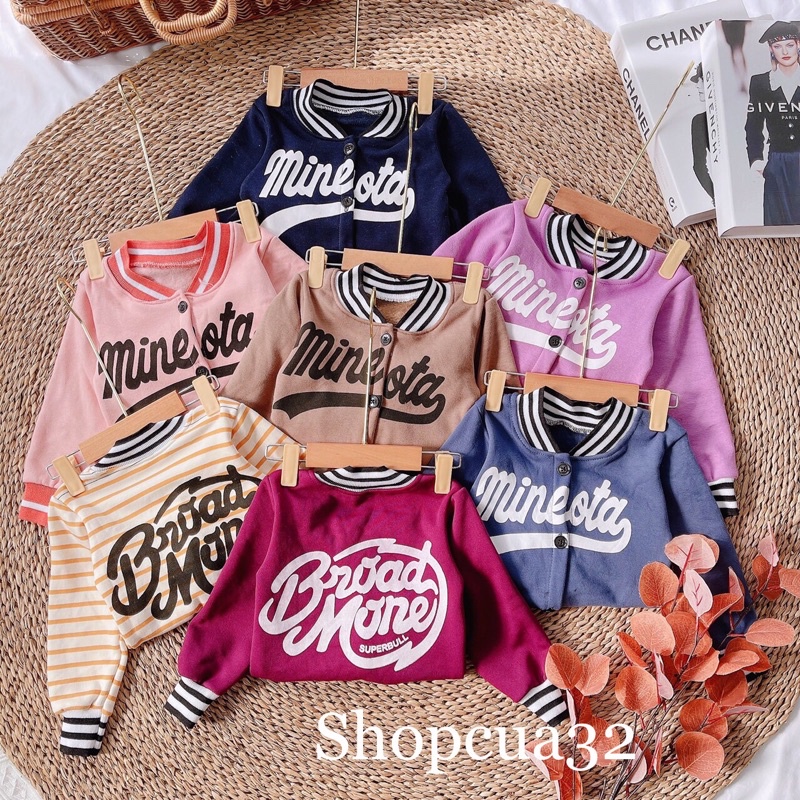 Áo lông cừu cho bé SHOPCUA32 Áo khoác lót lông bé trai bé gái mùa thu đông siêu nhẹ mềm mịn ấm áp