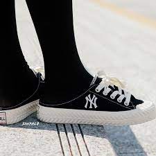 Giày đạp gót Sneaker MLB Playball Origin Mule NY  Black