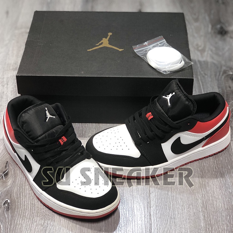 Giày Thể Thao/ Sneaker Jordan 1 Low Đỏ Đen ( Full Box )