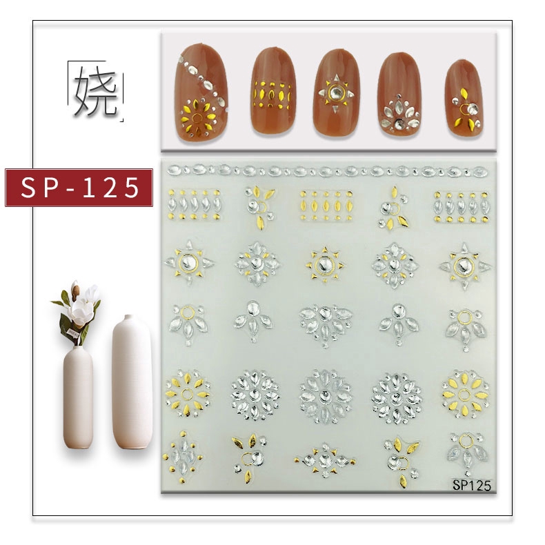 Pha lê đá 3D dán móng tay màu laser trang trí nghệ thuật bắt mắt