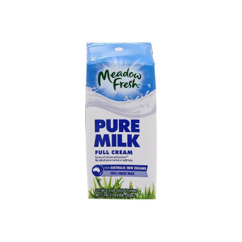 Thùng 24 hộp sữa tươi nguyên kem Meadow 200ml. Nhập khẩu từ New Zealand