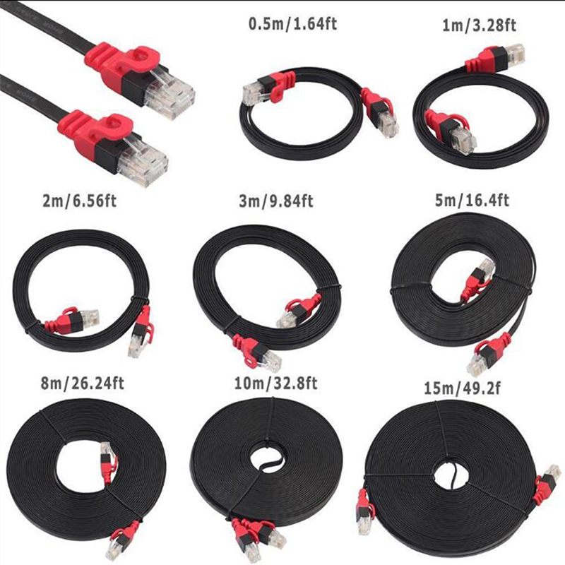 Dây cáp mạng LAN RJ45 dẹt 0.5/1/2/3/5/8/10/15m CAT6