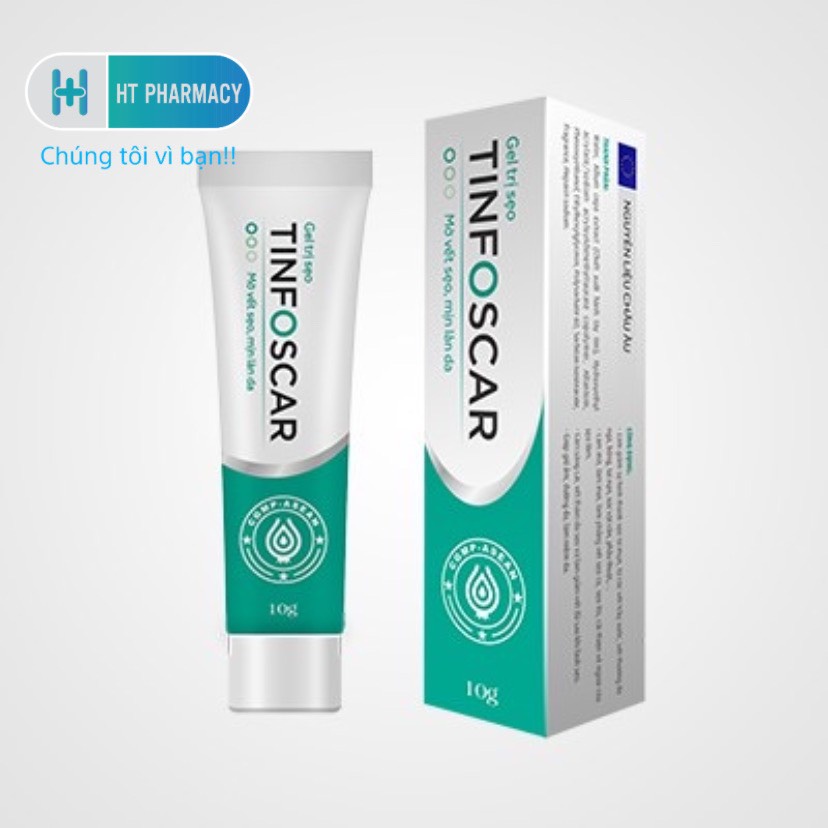 Gel Mờ Sẹo TinfoScar Giúp Giảm Sự Hình Thành Sẹo, Làm Mịn, Cung Cấp Độ Ẩm Và Đều Màu Da Tuýp 10g