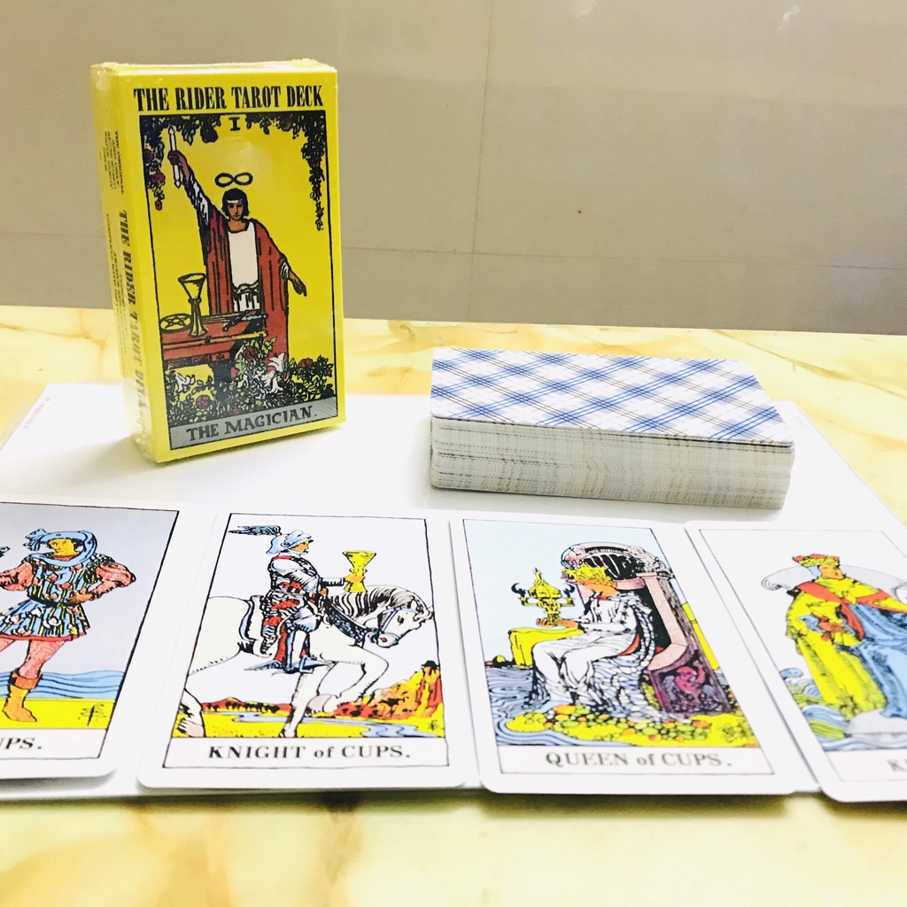 Bộ Bài Bói Tarot The Deck Rider Size Chuẩn 7*12cm bản Waite - Kèm Túi Đựng Bài Bói Tarot Bằng Nhung Cao Cấp