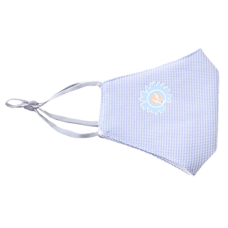 Khẩu Trang Cotton 3 Lớp Chống Bụi Họa Tiết Hoa Cúc Cho Nam Nữ Ốp