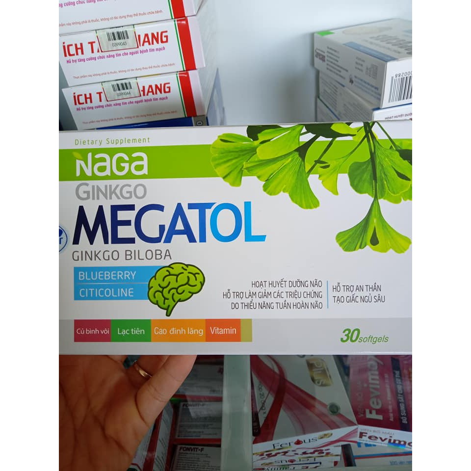Viên Dưỡng Não Megatol (Hộp 30 viên) giúp hoạt huyết dưỡng não, dưỡng tâm an thần - cvspharmacy