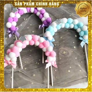 Cổng bông,que cắm cổng bông trang trí bánh sinh nhật,trang trí bánh kem,nhiều màu xanh,hồng,tím