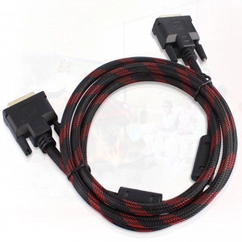 Dây Cáp DVI Sang DVI (24+1) Dài 1.5m Tròn Bọc Lưới