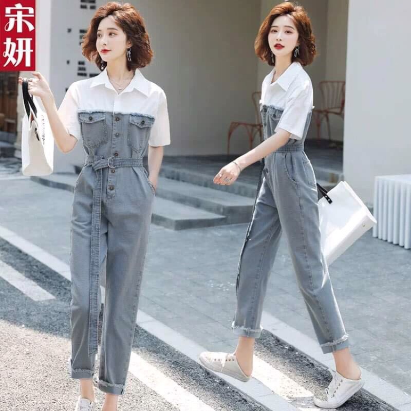 jumsuit jean sang chảnh phong cách NP1641