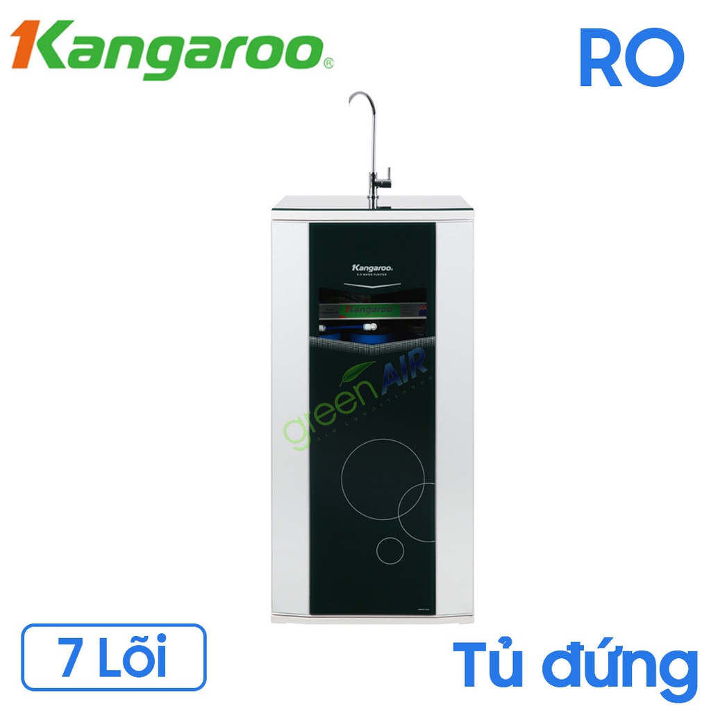 [MIỄN PHÍ LẮP ĐẶT] Máy lọc nước KANGAROO RO 7 lõi model KG07G4 vỏ tủ VTU màu xanh