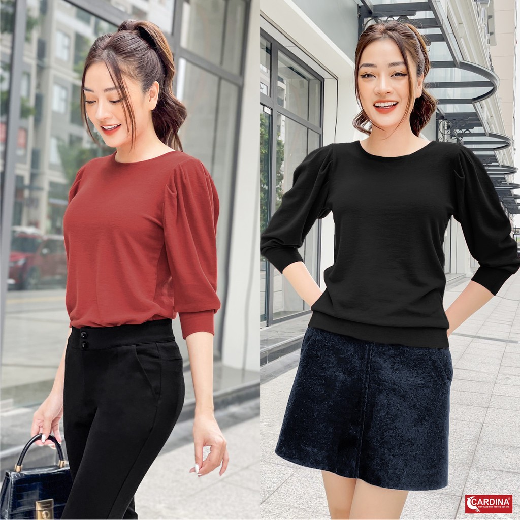 Áo Nỉ Nhung Nữ Tay Lỡ, Vai Bồng cao cấp 𝐂𝐀𝐑𝐃𝐈𝐍𝐀 Nhẹ Nhàng, Nữ Tính, Màu sắc ngọt ngào, trẻ trung hiện đại