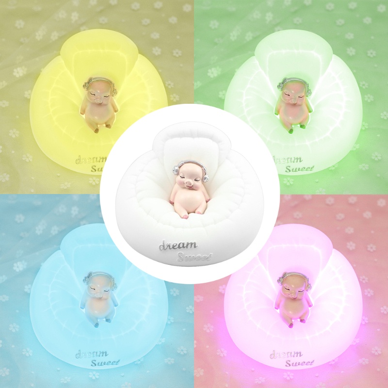 Đèn Ngủ Hình Động Vật Hoạt Hình Lãng Mạn Bằng Vinyl