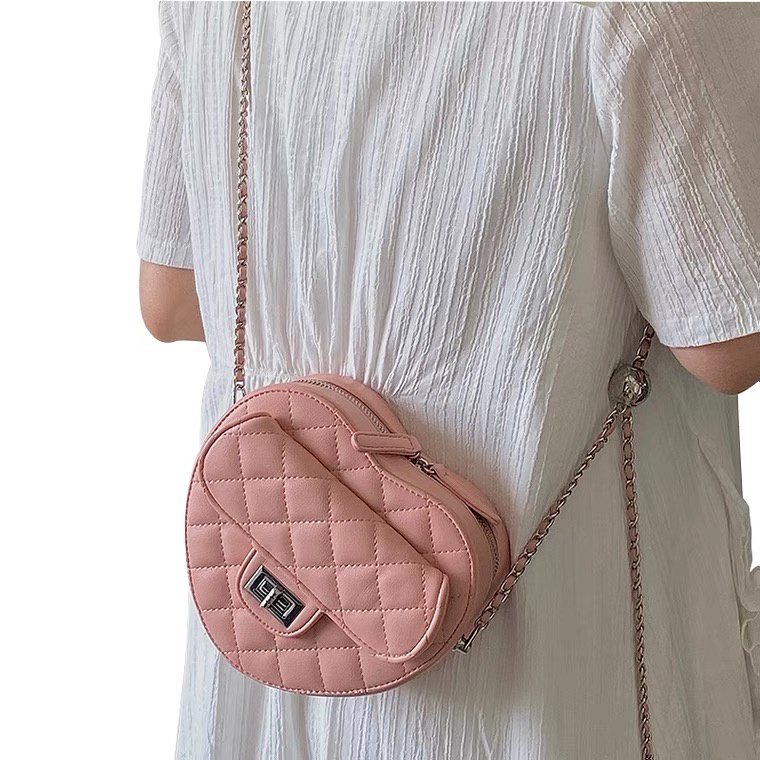 Dela Túi Đeo Vai Hình Thoi Phối Dây Xích Thiết Kế Mới 2022 Làm Quà Tặng Sinh Nhật Cho Nữ