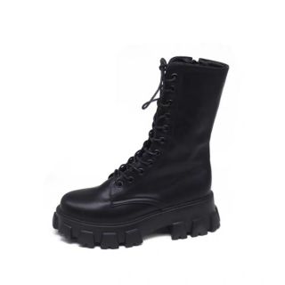 (Sẵn trắng 37) Boots ulzzang đế răng cưa 5.5cm