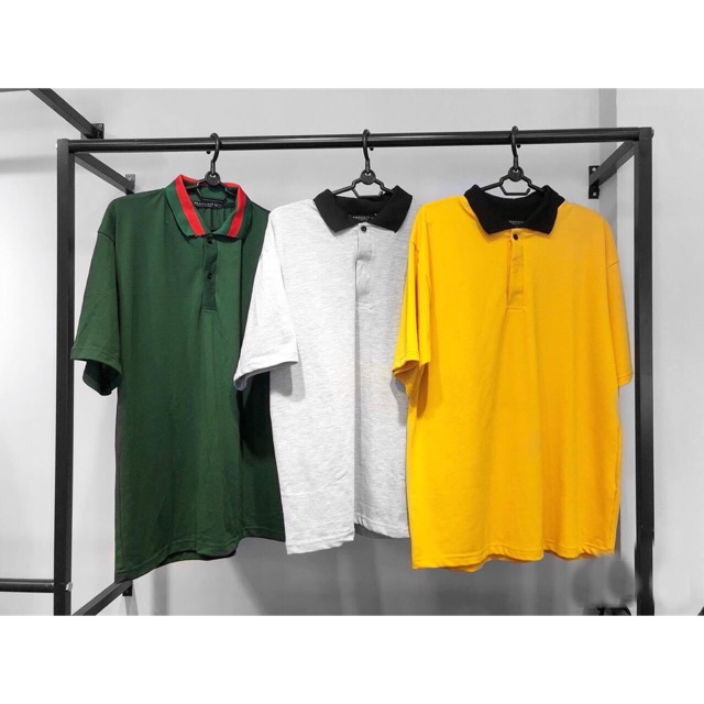 Áo Thun PoLo Mix Tay Lửng Màu Mới Ảnh Thật