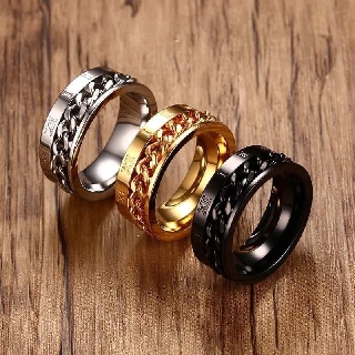 Nhẫn Nam Kiểu Dây Xích Có Khắc Số La Mã Titan
