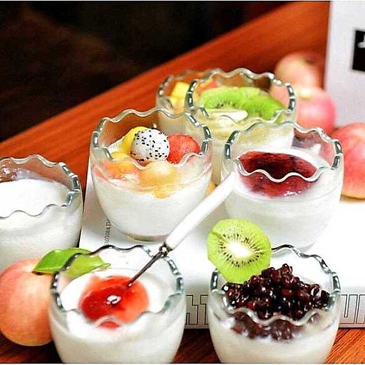 Hũ thủy tinh hình quả trứng làm bánh pudding, sữa chua cho bé