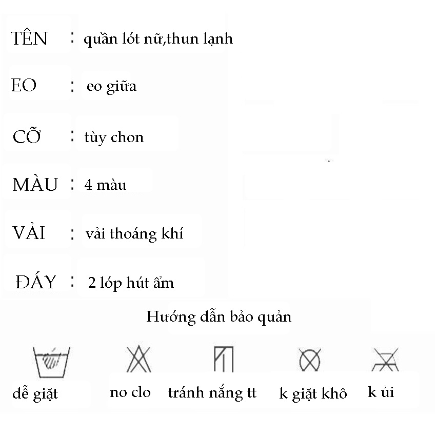 Quần Lót Nữ thun lạnh HUNA quần lót nữ Cotton KHÁNG KHUẨN mềm mại NH04