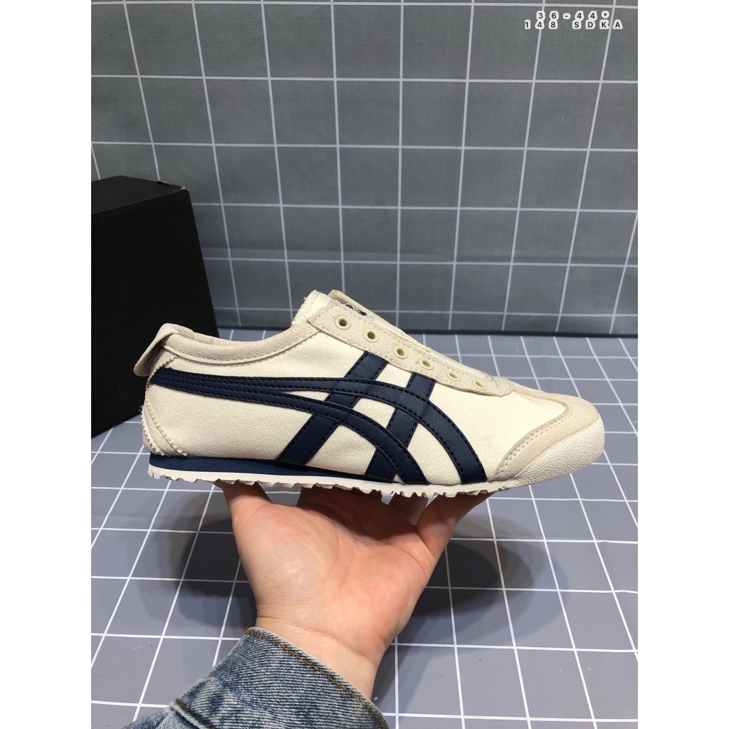 ASICS Onitsuka Tiger MEXICO 66 Slip-On One Pedal Classic Casual Canvas Shoes 36-44