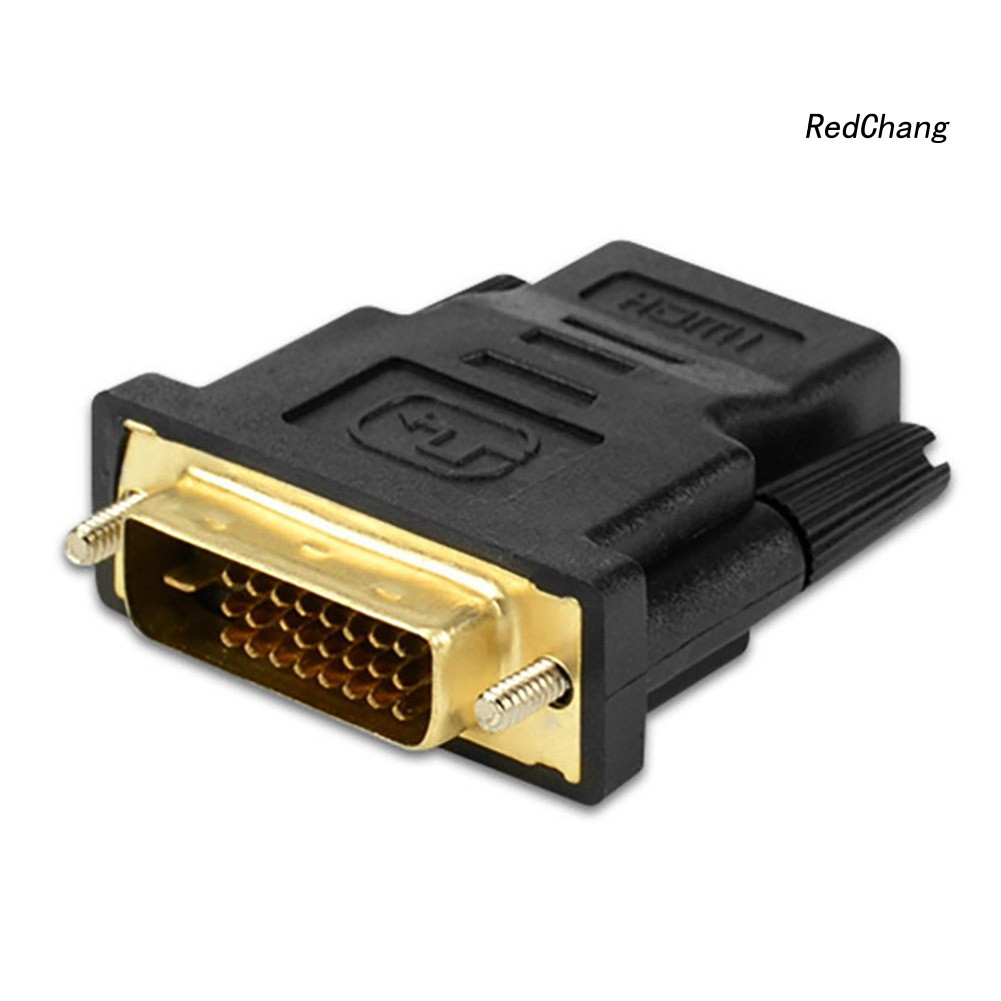 -SPQ- DOONJIEY DVI-D Dual Link 24+1 Male to HDMI Female Audio Video Adapter Connector