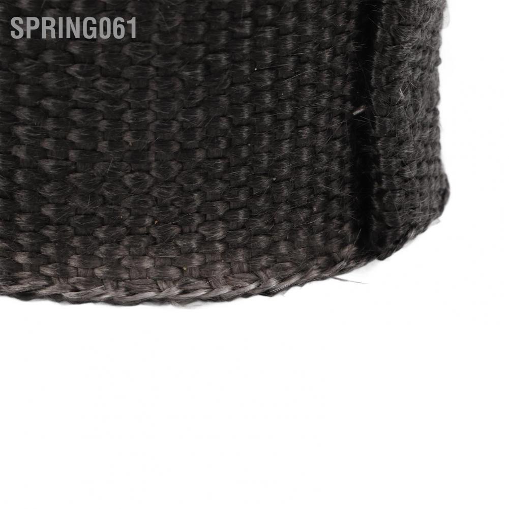 Spring061 Black Exhaust Heat Wrap Roll for Motorcycle Fiberglass Shield Tape Car